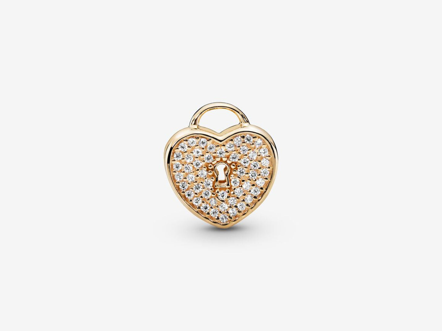 Pavé Heart Lock Charm