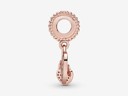 Pavé Heart Padlocks Dangle Charm