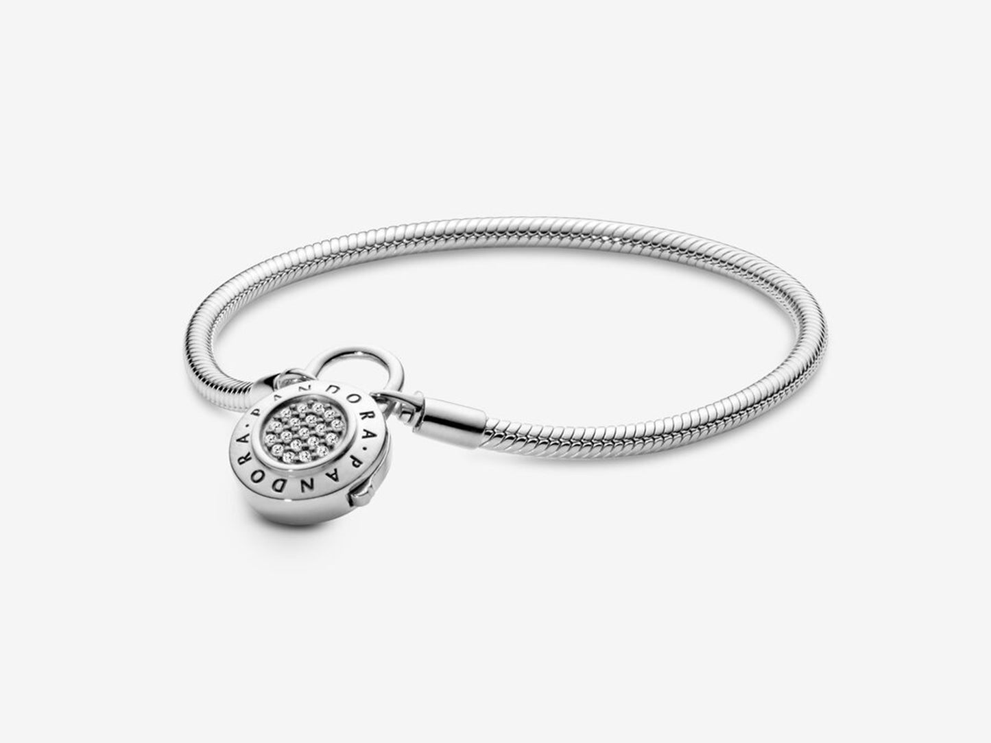 Pave Lock Chain Bracelet