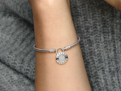Pave Lock Chain Bracelet