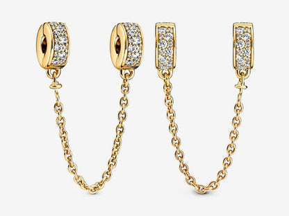 Pavé Safety Chain Charm