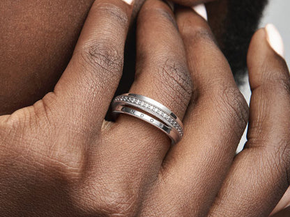 Triple Band Pavé Ring