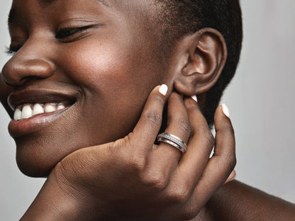 Triple Band Pavé Ring