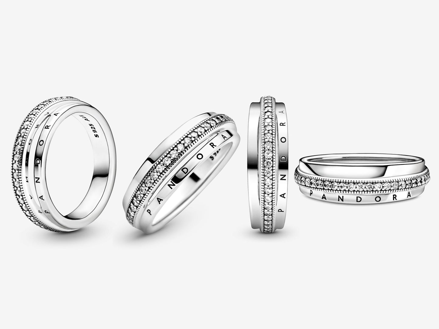 Triple Band Pavé Ring