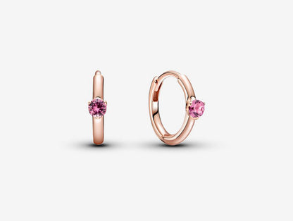Peach Blossom Radiance Hoop Earrings