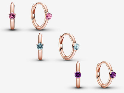 Peach Blossom Radiance Hoop Earrings