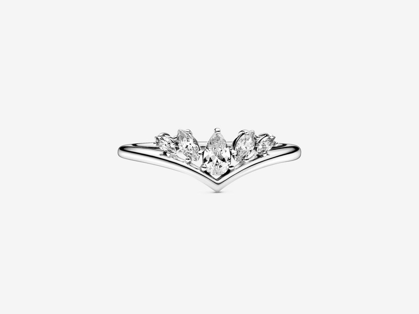 Sparkling Pear & Marquise Wishbone Ring