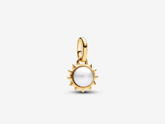 Treated Freshwater Cultured Pearl Sun Mini Dangle Charm