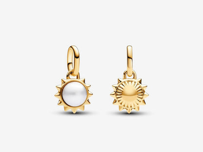 Treated Freshwater Cultured Pearl Sun Mini Dangle Charm
