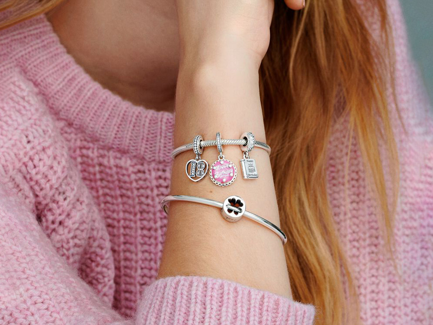 Pink Birthday Cake Dangle Charm
