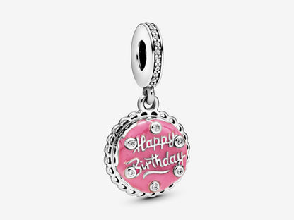 Pink Birthday Cake Dangle Charm