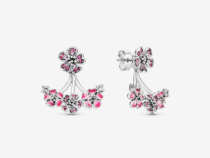 Pink Blossom Detachable Stud Earrings
