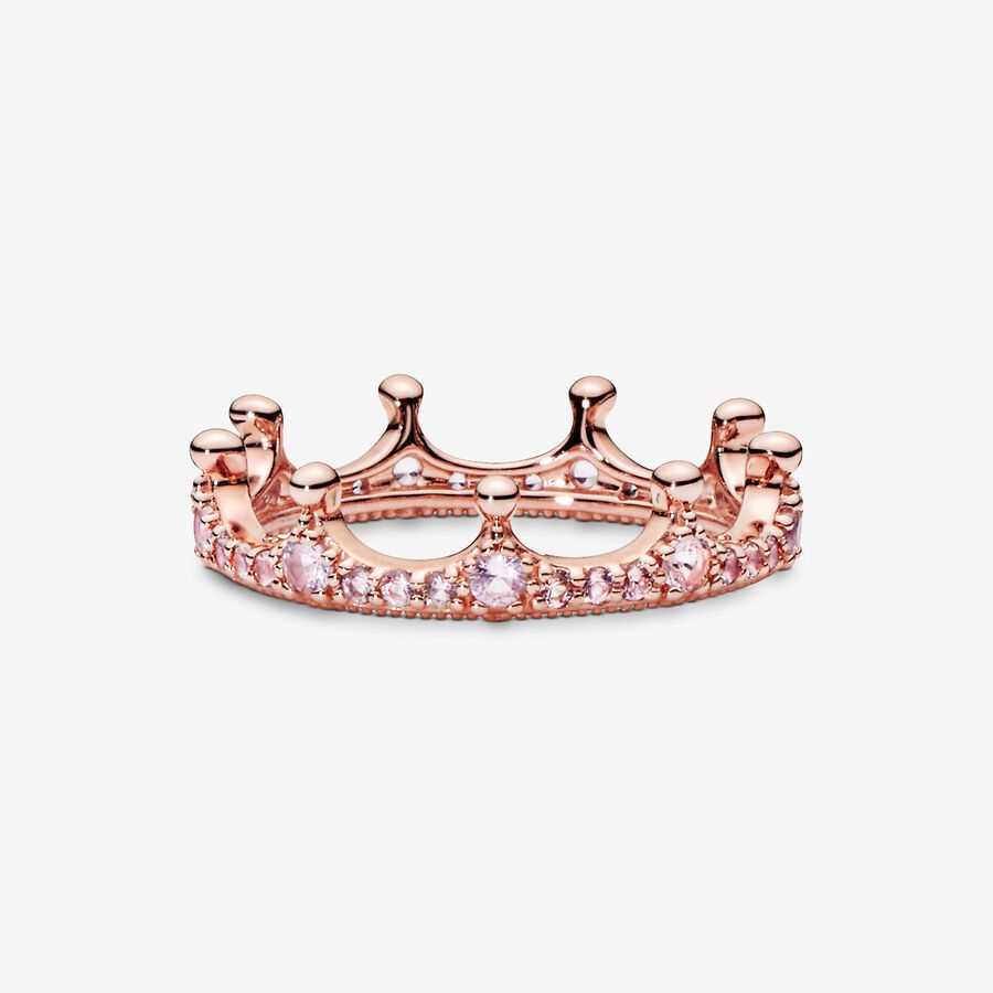 Pink Sparkling Crown Ring
