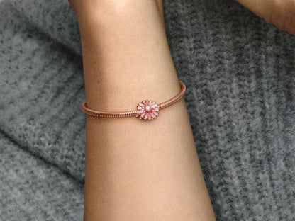 Pink Daisy Flower Charm