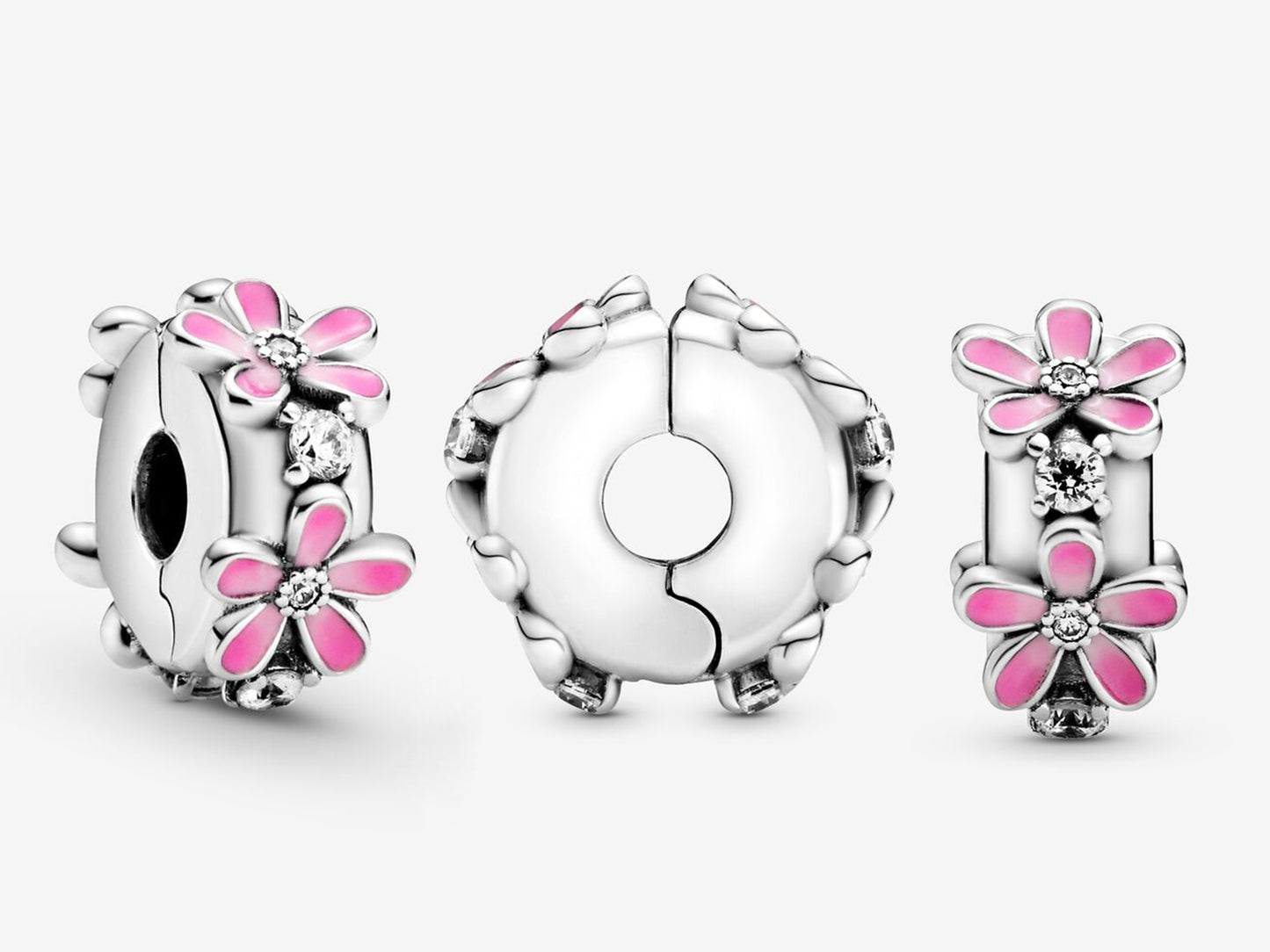 Pink Daisy Clip Charm