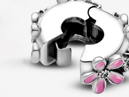 Pink Daisy Clip Charm