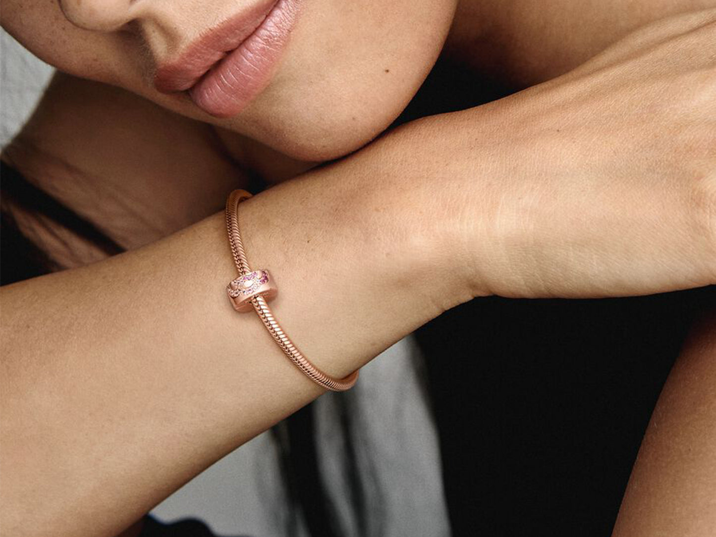 Pink Fan Clasp Charm