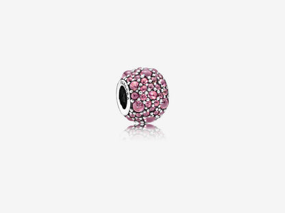 Pink Floral Sparkle Charm