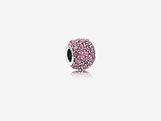 Pink Floral Sparkle Charm