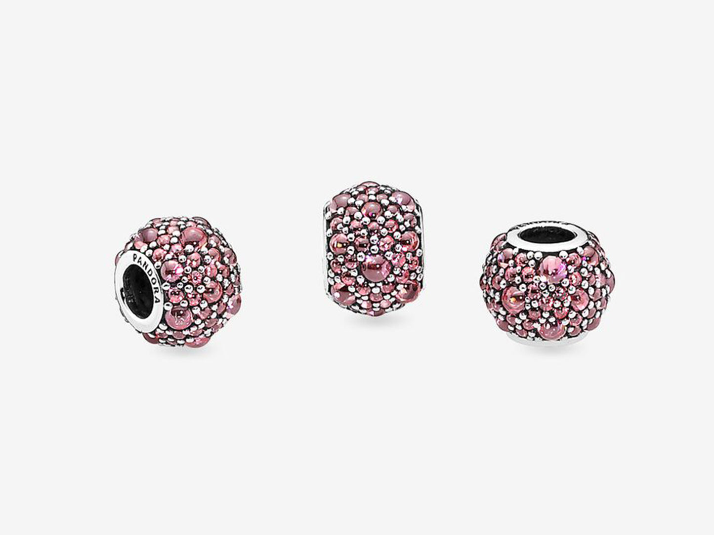 Pink Floral Sparkle Charm