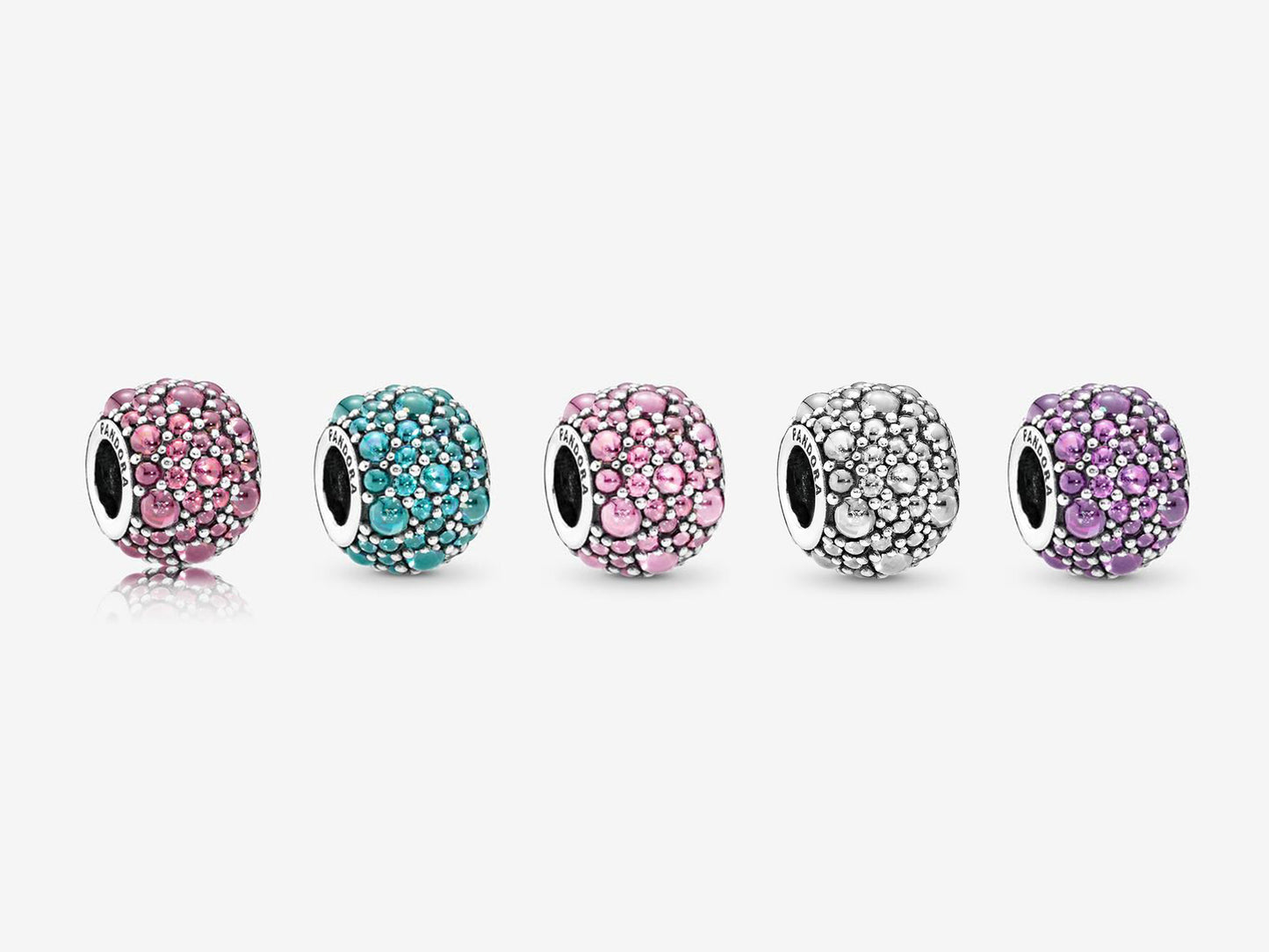 Pink Floral Sparkle Charm