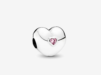 Pink Heart Clip Charm