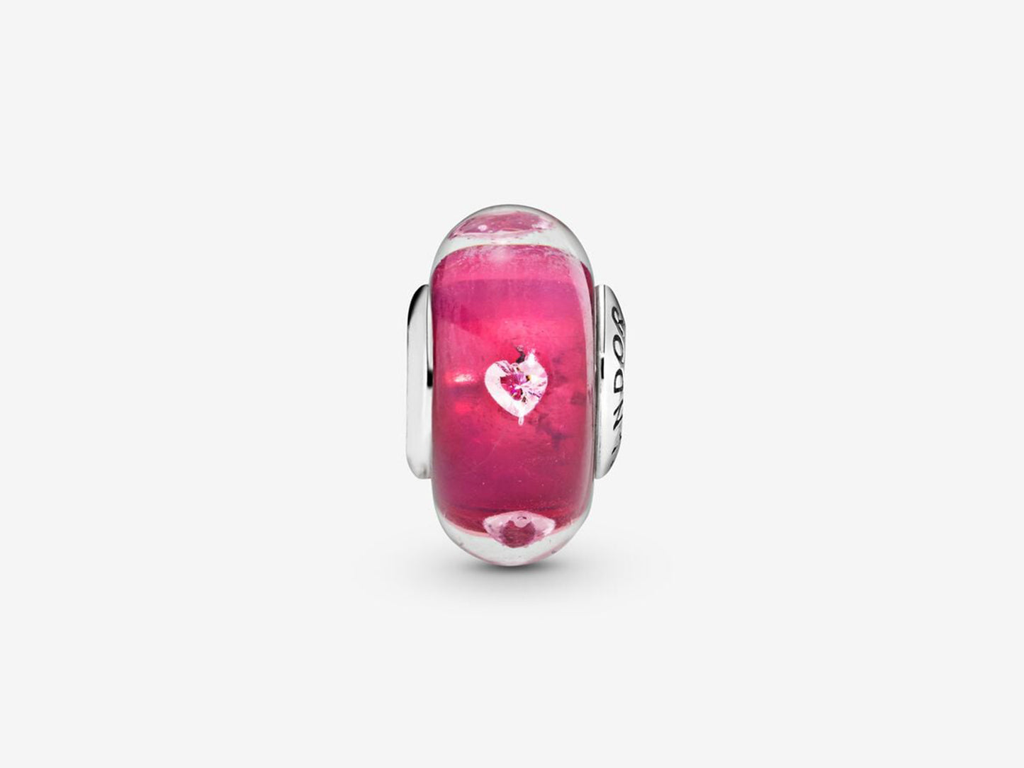 Pink Heart Murano Charm