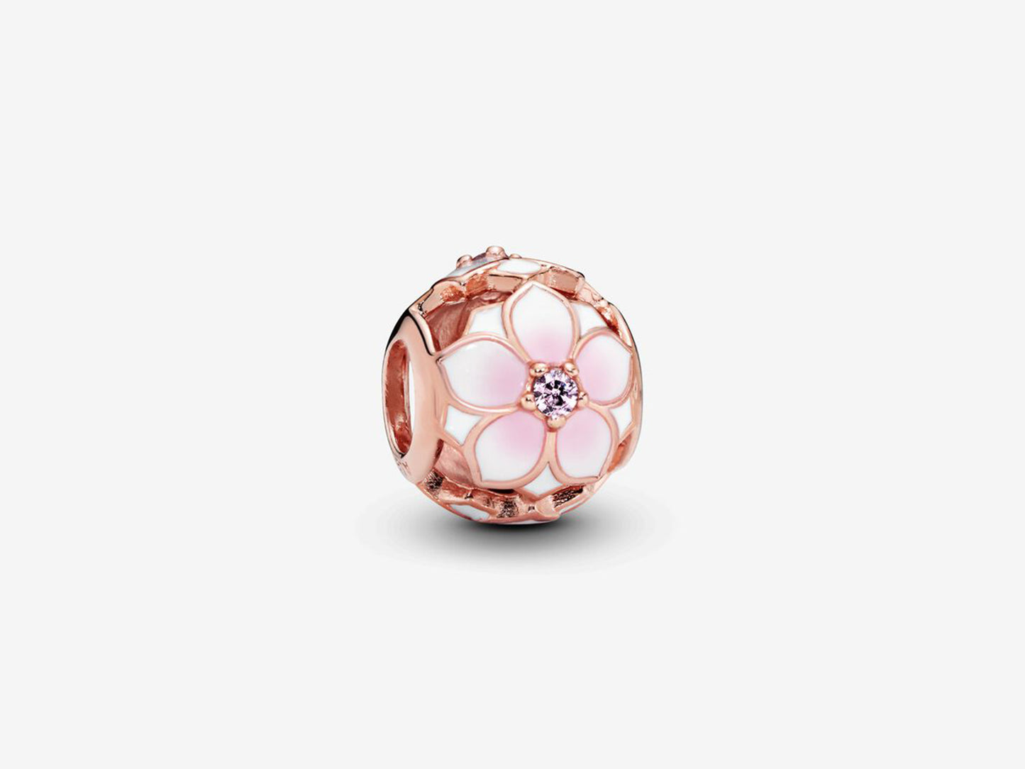 Pink Magnolia Dangle Charm