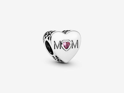 Pink Mother's Heart Charm