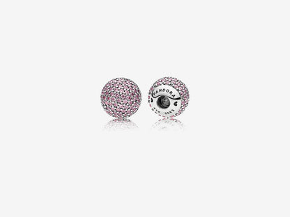 Pink Pavé Fixed Beads Charm