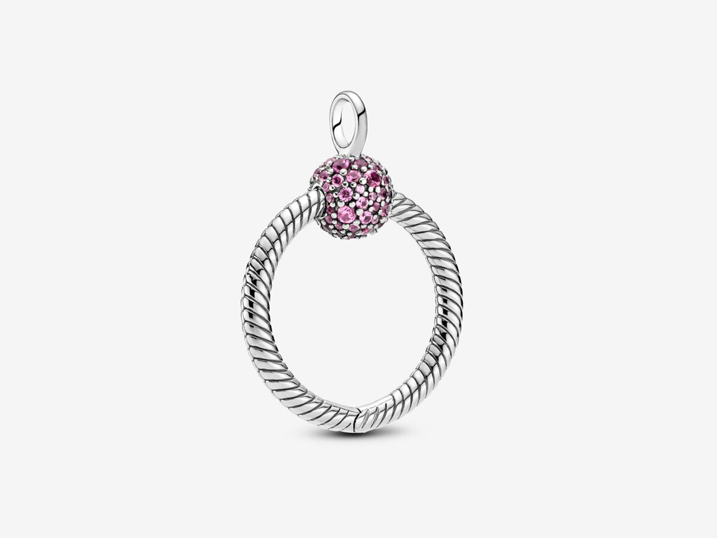 Pink Pavé Crown O Pendant