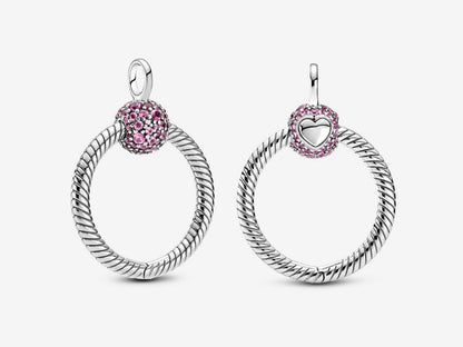 Pink Pavé Crown O Pendant