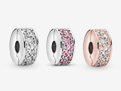 Pink Pavé Clip Charm