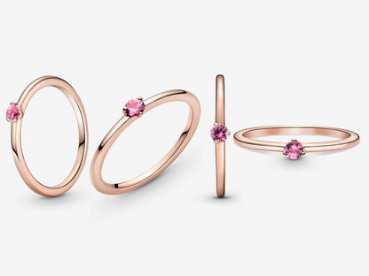 Pink Radiance Single Stone Ring