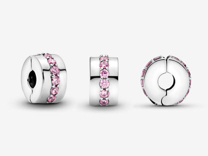 Pink Sparkling Row Clip Charm