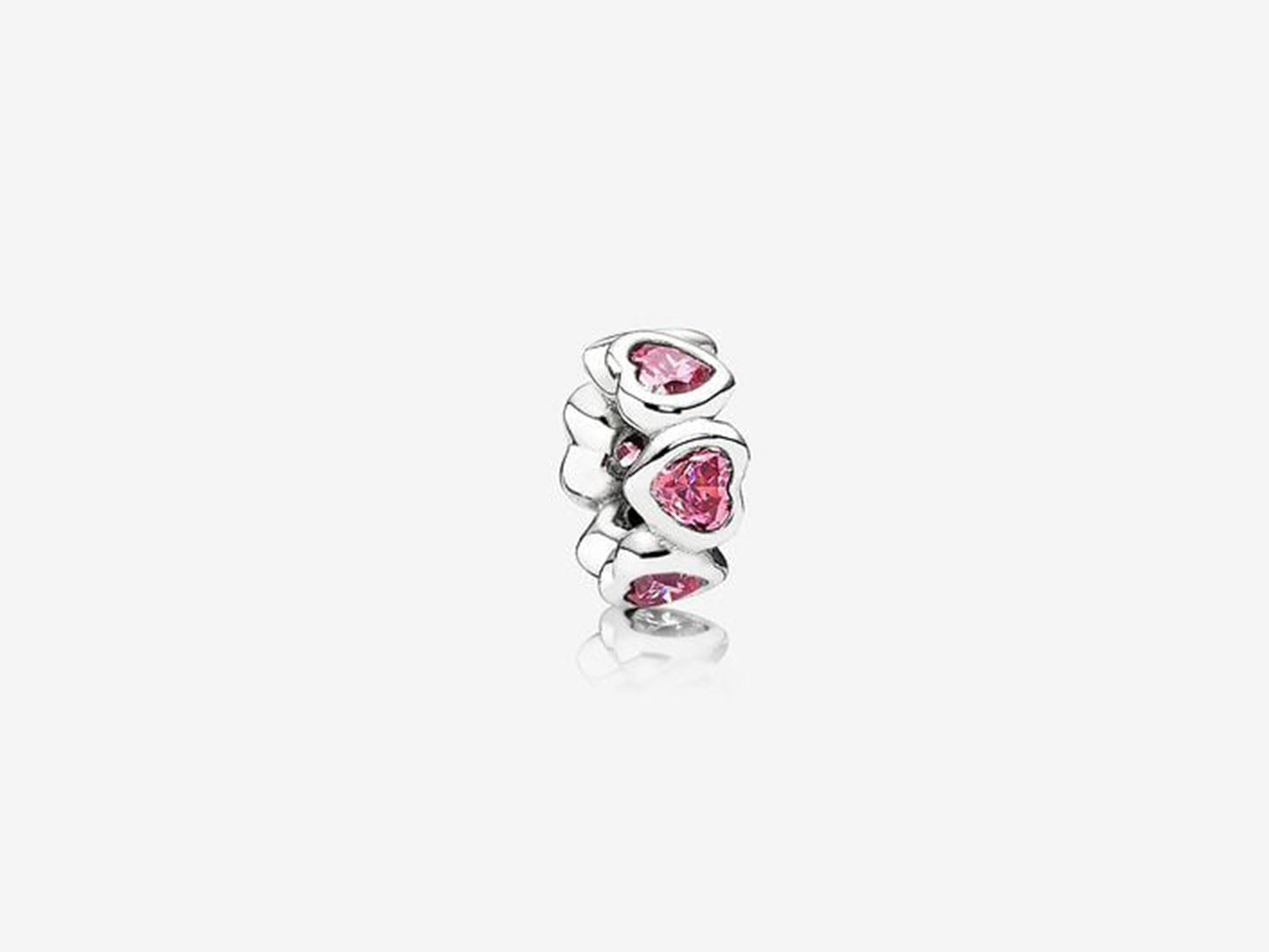 Pink Sparkling Heart Charm