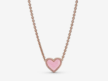 Pink Swirl Heart Necklace