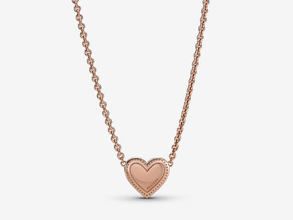 Pink Swirl Heart Necklace
