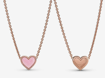 Pink Swirl Heart Necklace