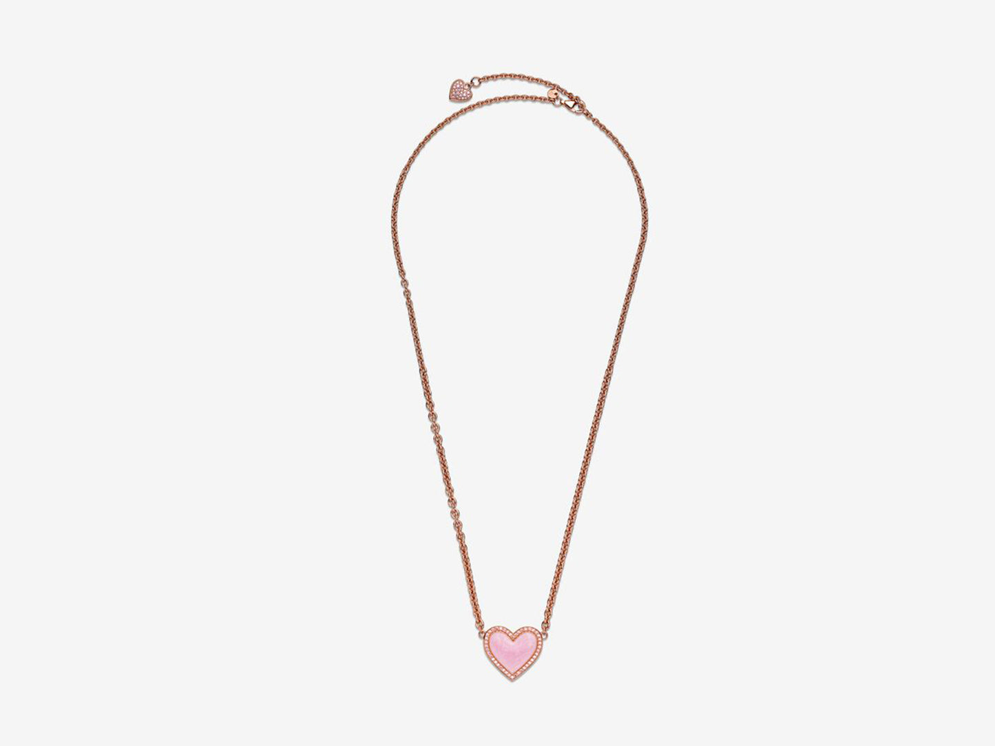 Pink Swirl Heart Necklace