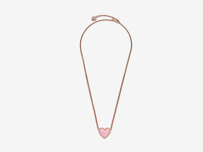 Pink Swirl Heart Necklace