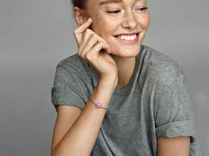 Pink Pansy Flower Charm