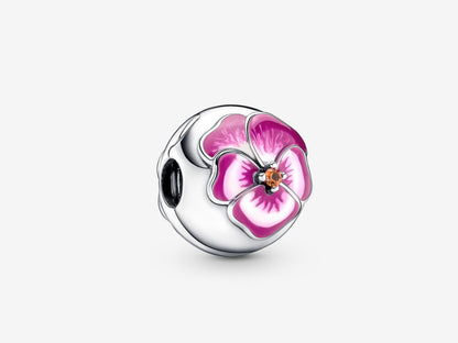 Pink Tricolor Blossom Clip Charm