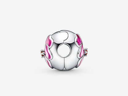 Pink Tricolor Blossom Clip Charm