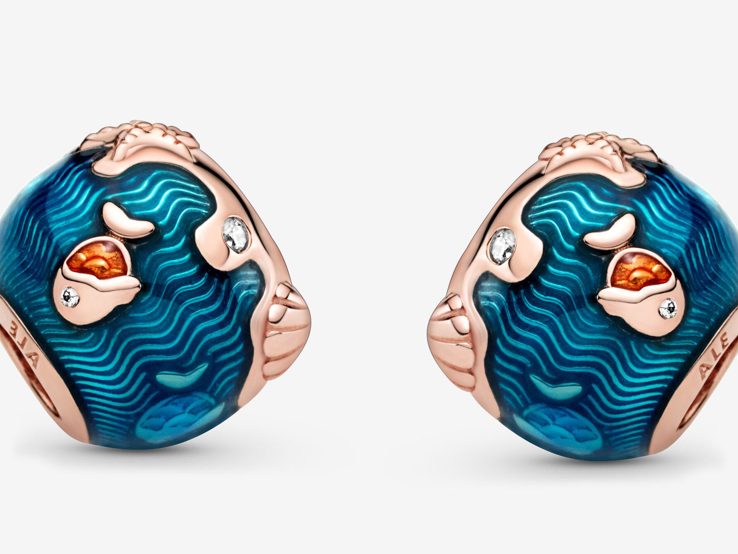 Playful Fish & Waves Charm