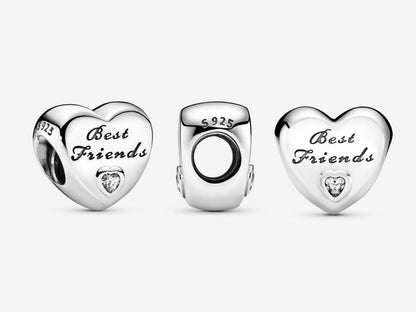 Polished "Best Friends" Charm