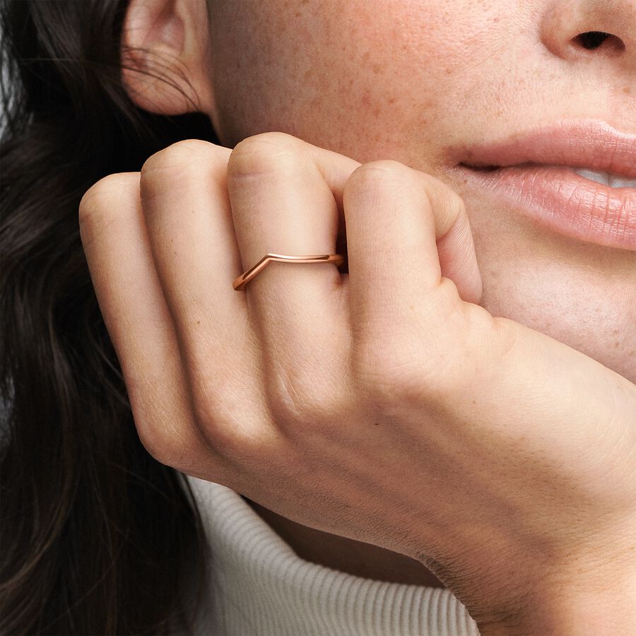 Polished Wishbone Ring