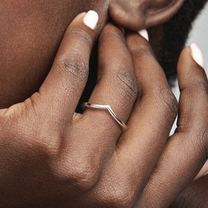 Polished Wishbone Ring