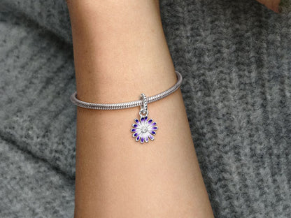 Purple Daisy Dangle Charm