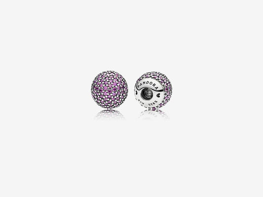 Purple Pavé Fixed Beads Charm